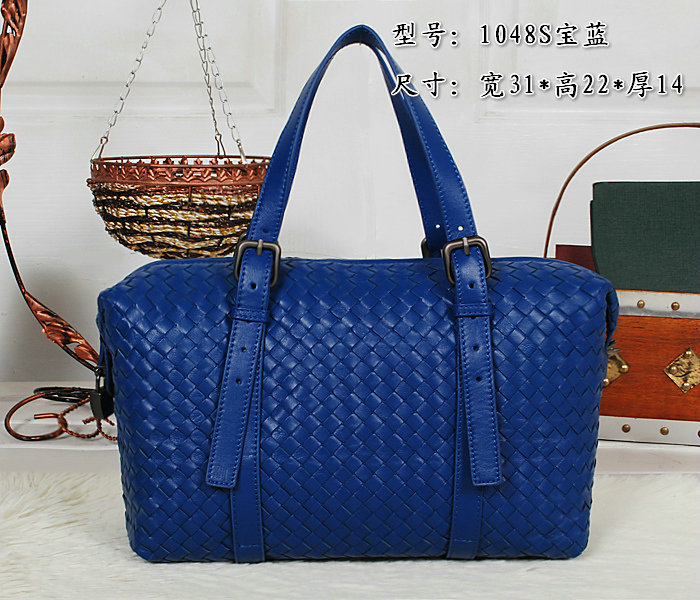 Bottega Veneta krim intrecciato calf bag 1048S royal blue - Click Image to Close